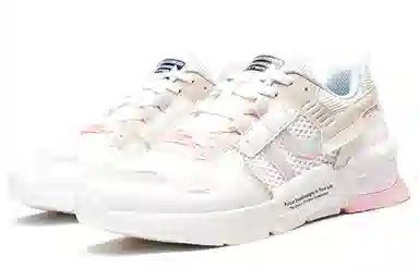 特步 减震防滑耐磨 低帮 运动休闲鞋 女款 米粉