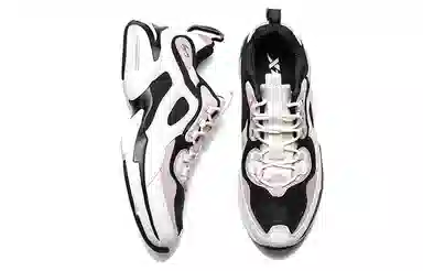 特步 防滑耐磨低帮运动鞋 女款 黑白红