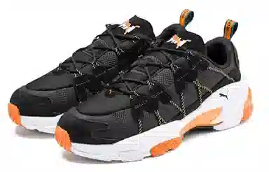 HELLY HANSEN x PUMA Retro Sneakers Black White Orange