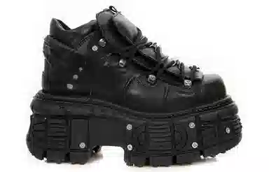 New Rock Retro Punk Platform Shoes Black
