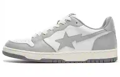 A BATHING APE Bape Court Sta Low White Grey