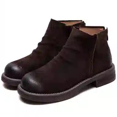 头层牛皮 舒适时尚复古风 短靴 女款