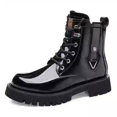 铭意途 二层牛皮 舒适时尚 短筒 马丁靴 男女同款