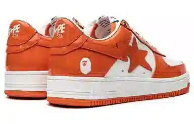 A BATHING APE STA White Orange
