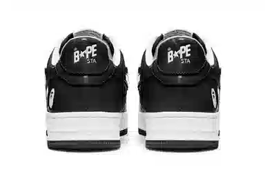 A BATHING APE STA Black White