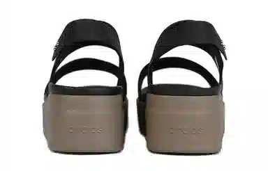 Crocs Brooklyn Leather Platform Sandal Black