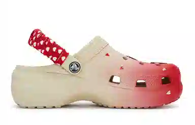 Crocs Classic Platform Clog Velvet Red Heart