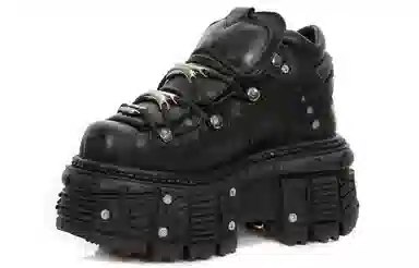 New Rock Retro Punk Platform Shoes Black