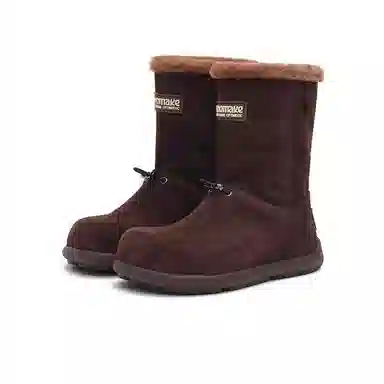 MASOOMAKE Suede Mid-Calf Snow Boots
