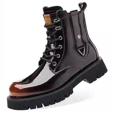 铭意途 二层牛皮 舒适时尚 短筒 马丁靴 男女同款