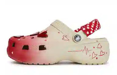 Crocs Classic Platform Clog Velvet Red Heart
