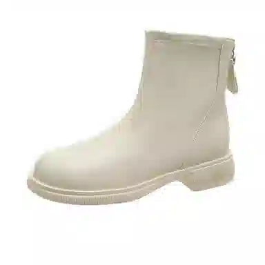 超纤皮 英伦法式风格百搭瘦瘦裸靴 短靴 女款