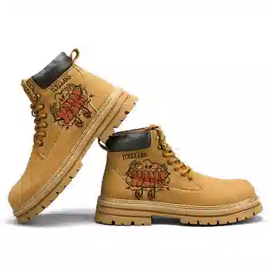 TCELLARS Classic Lace-Up Boots Maple Yellow