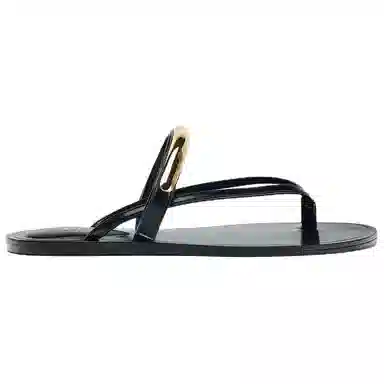 ZARA Open Toe Comfortable Flip Flops Black