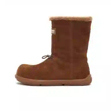 MASOOMAKE Suede Mid-Calf Snow Boots