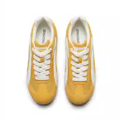 SENGUOGUO Retro Casual Sneakers Yellow White
