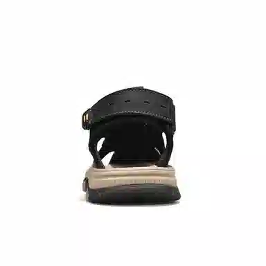 季公羊 牛皮革 时尚 沙滩鞋男户外凉鞋透气防滑 男款