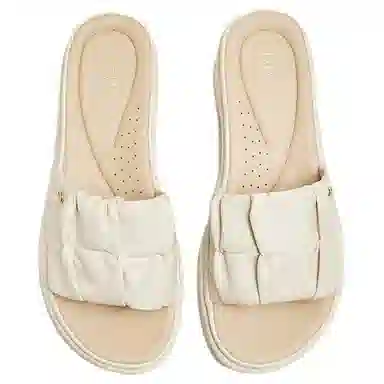 他她 简约百搭舒适休闲防滑 静音防臭一字拖鞋 女款