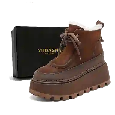 YUDASHU Winter Shearling Boots