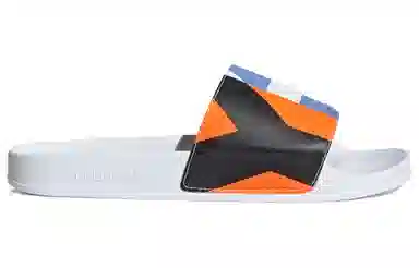 Y-3 Fashion Slides White Blue Orange
