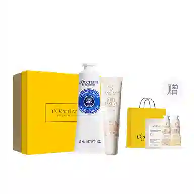 欧舒丹 手唇套装樱花乳木果玫瑰之心护手霜唇膏香氛礼盒 滋润保湿防干裂