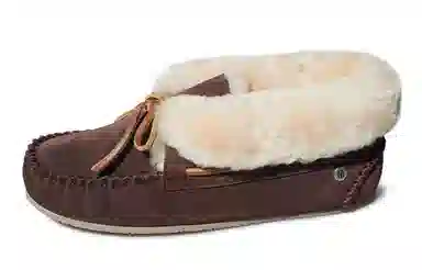 Minnetonka Lace-Up Round Toe Ankle Snow Boots Chocolate