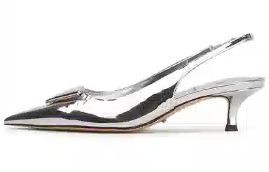 Tony Bianco PU Slingback 4.5cm Silver Shine