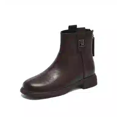 Hotwind PU Round Toe Winter Outdoor Boots Women