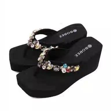 Baoren Flip Flops Black Women