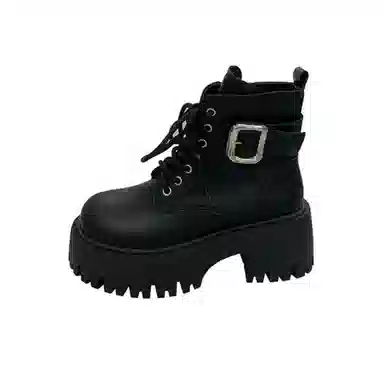 Fashion Thick Sole British Style Biker Short Boots Women