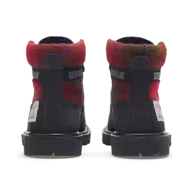 HarrisTweed x CAT Outdoor Work Boot Red Black