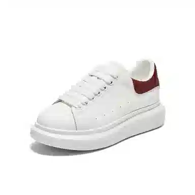 BELLE Low Top Sneakers White Red