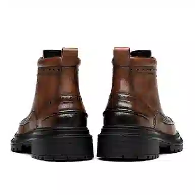 Playboy Brogue Leather Boots