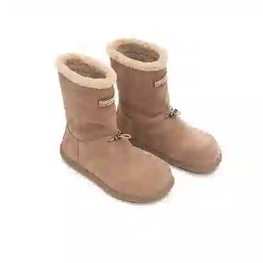 MASOOMAKE Suede Mid-Calf Snow Boots