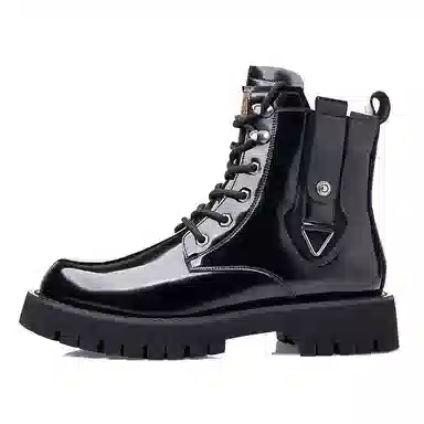 铭意途 二层牛皮 舒适时尚 短筒 马丁靴 男女同款