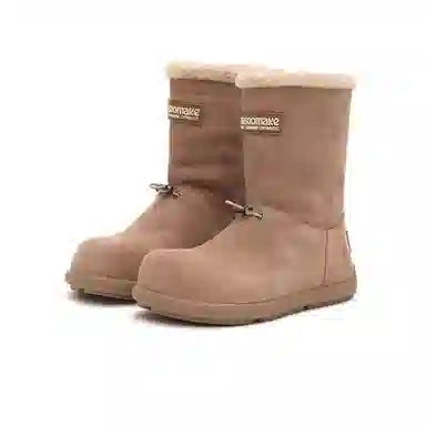 MASOOMAKE Suede Mid-Calf Snow Boots