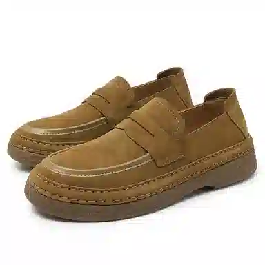 品乙 牛反绒皮 经典时尚 休闲鞋 男款 棕色