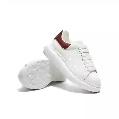 BELLE Low Top Sneakers White Red