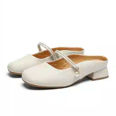 ZHR Elegant Pearl Embroidered Slippers