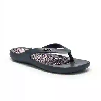 罗敷 舒适时尚百搭潮流外穿夹脚海边度假 防滑人字拖鞋 女