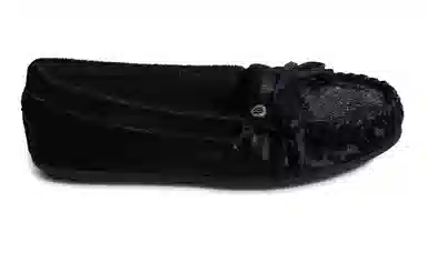 Minnetonka Plush Loafer Black
