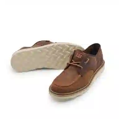 CAT Casual Leather Shoes Brown