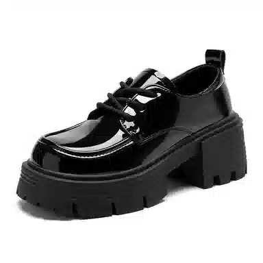 ZHR PU Platform Casual Shoes Black