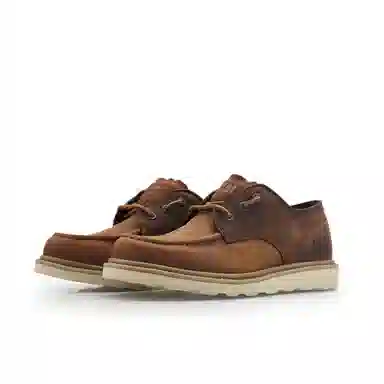 CAT Casual Leather Shoes Brown