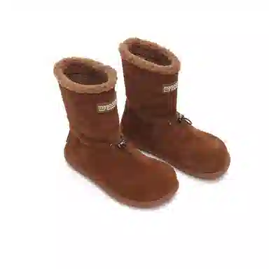 MASOOMAKE Suede Mid-Calf Snow Boots