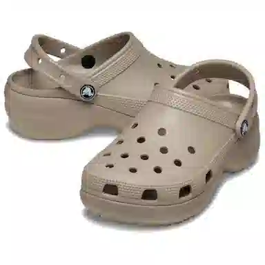 Crocs Classic Platform Clog Taupe