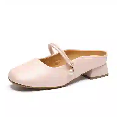 ZHR Elegant Pearl Embroidered Slippers