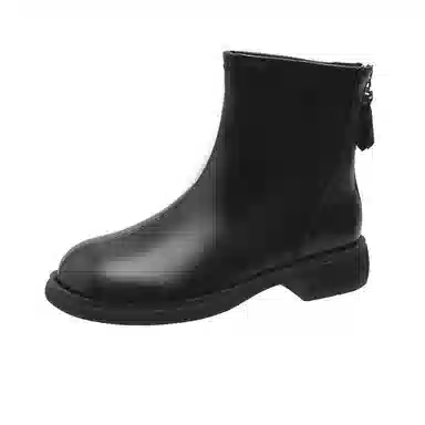 超纤皮 英伦法式风格百搭瘦瘦裸靴 短靴 女款