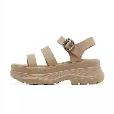 卓诗尼 合成革 休闲百搭 简约轻便 厚底舒适 沙滩凉鞋 女款