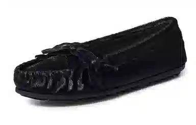 Minnetonka Plush Loafer Black